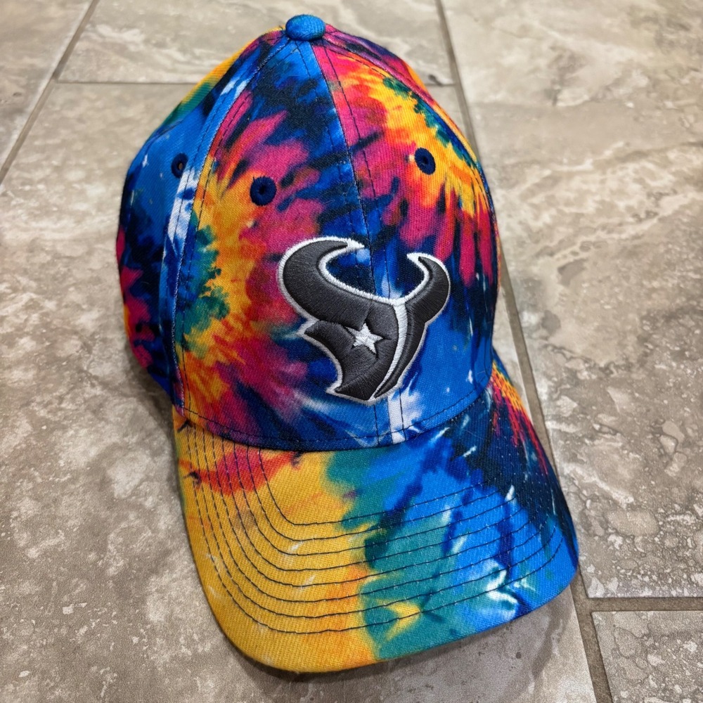 New Era 39THIRTY Houston Texans NFL Crucial Catch Tie Dye Hat Medium/Large